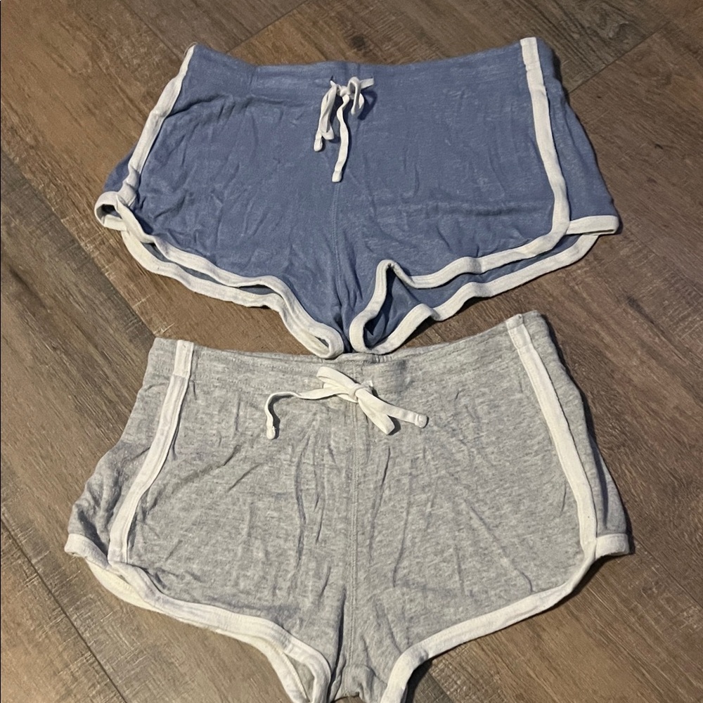Aeropostale Women's Athletic Shorts in Blue and Gray